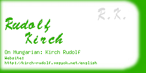rudolf kirch business card